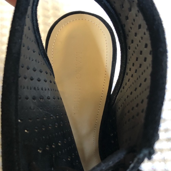 SOLD.  Marc Fisher| Black block heal lace up sandal - Picture 7 of 8